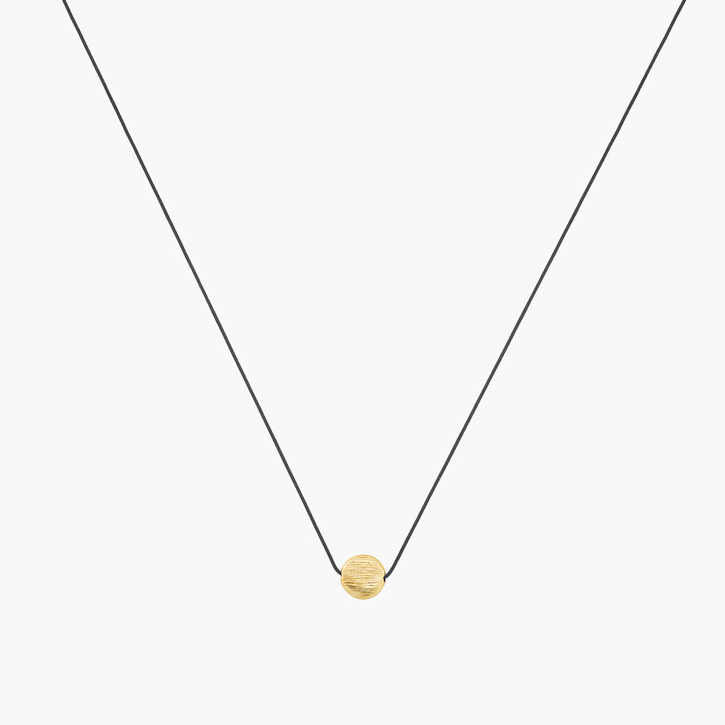 Lana Circular Pendant String Necklace 14k Gold Plated Minimalist Piece