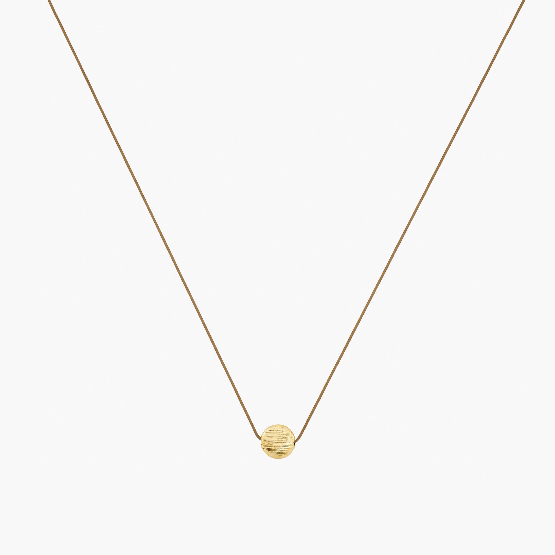 Lana Circular Pendant String Necklace 14k Gold Plated Minimalist Piece