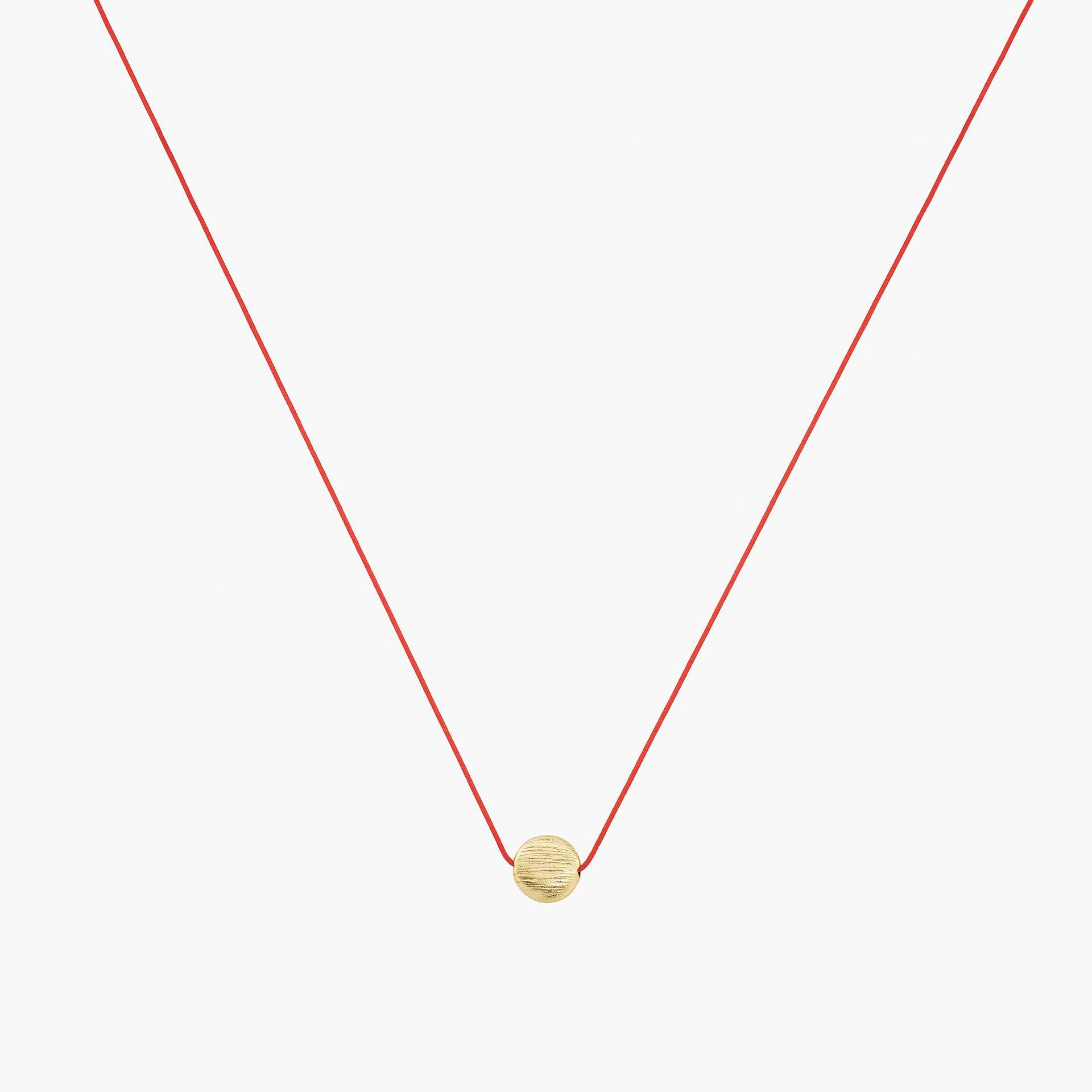 Lana Circular Pendant String Necklace 14k Gold Plated Minimalist Piece