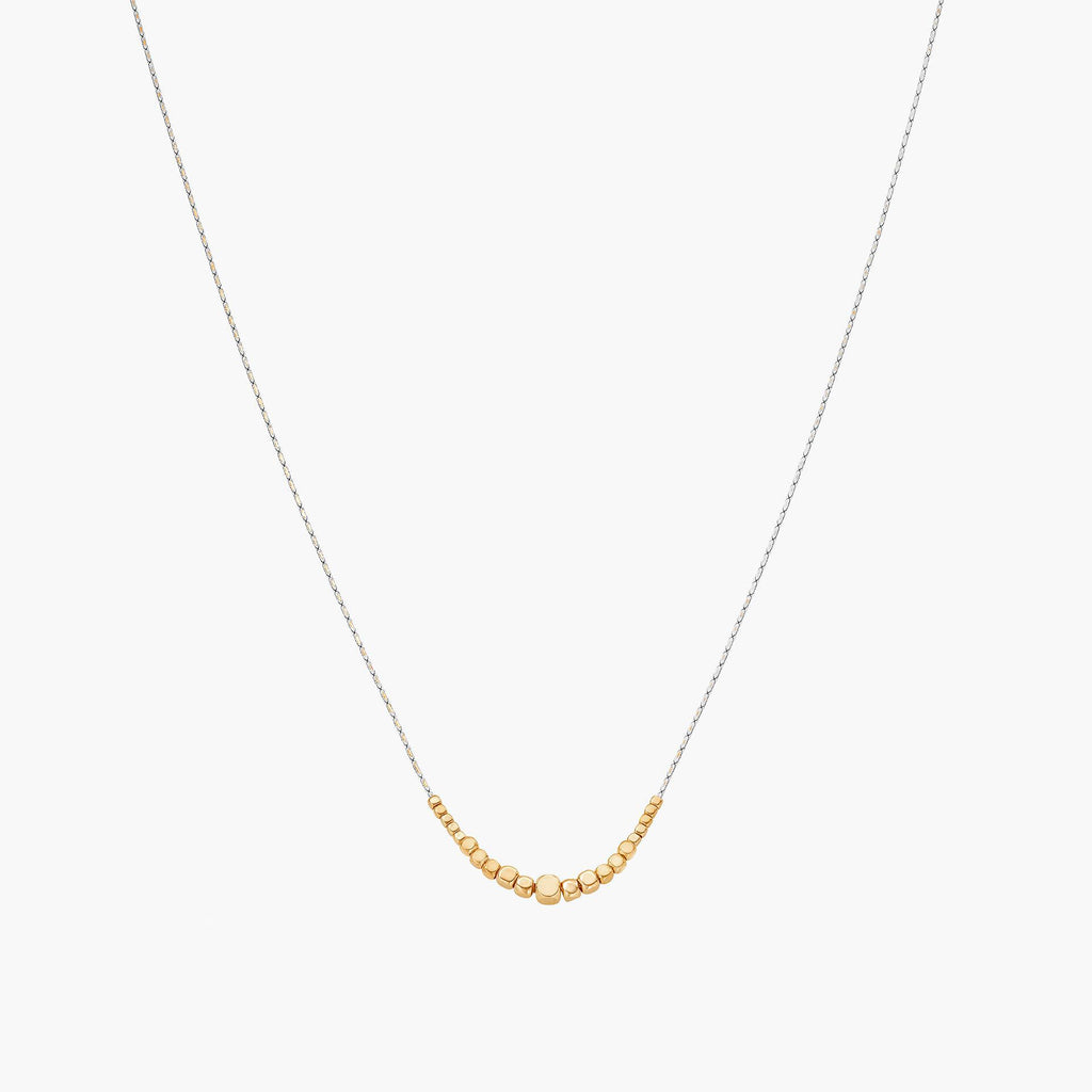 Tamara Round Disk Cluster Chain Necklace 14k Gold Plated Modern Style