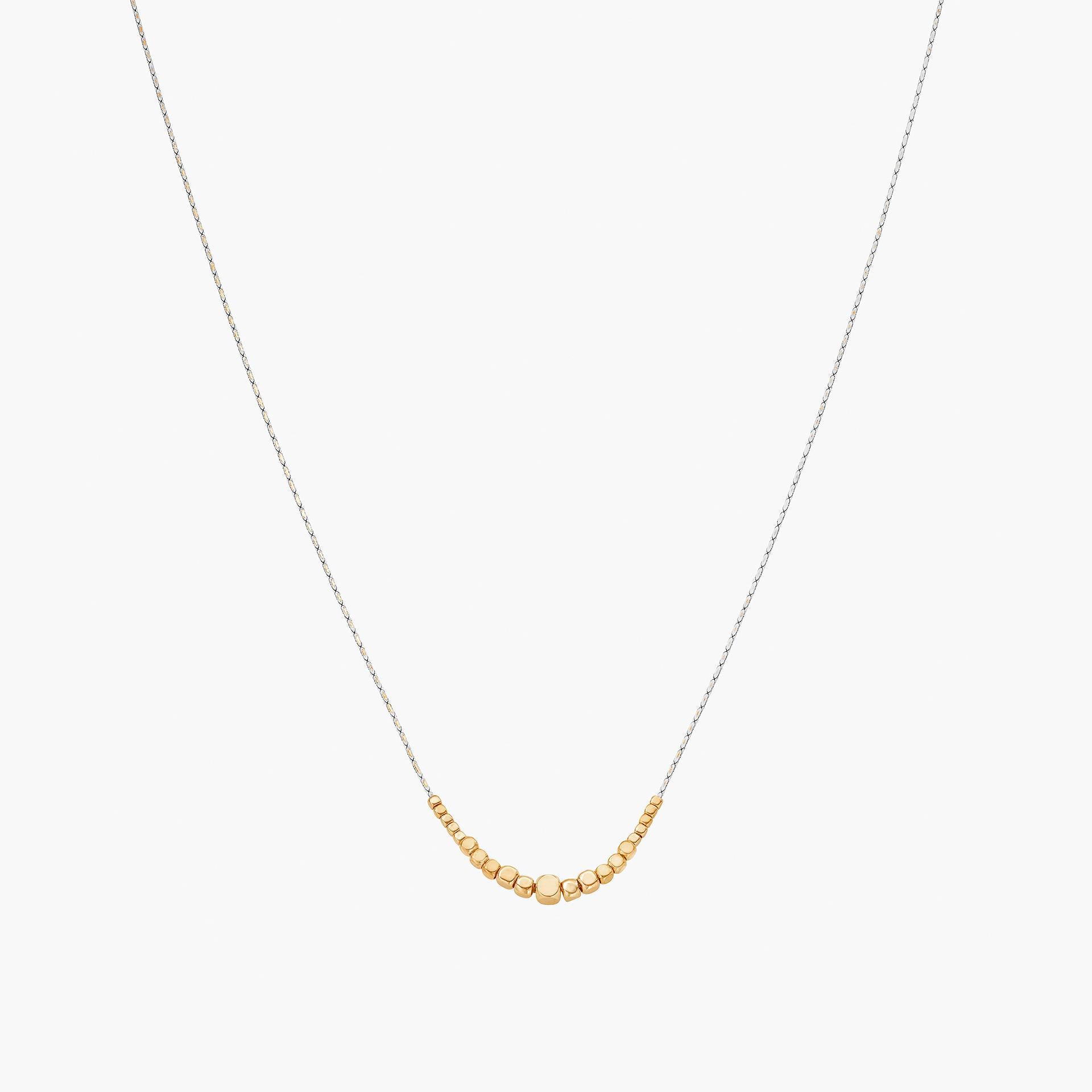 Tamara Round Disk Cluster Chain Necklace 14k Gold Plated Modern Style