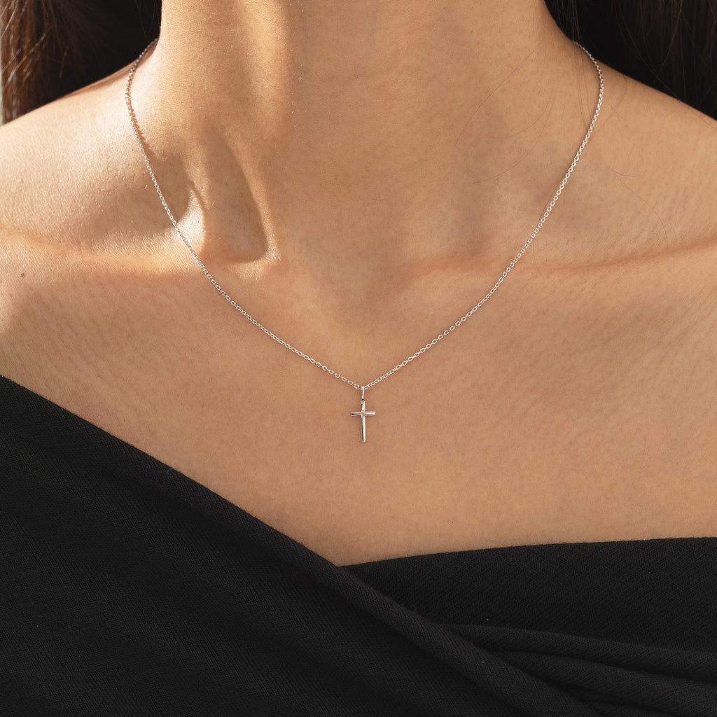 Marielle Mini Cross Necklace 14k Gold Plated Daily Wear