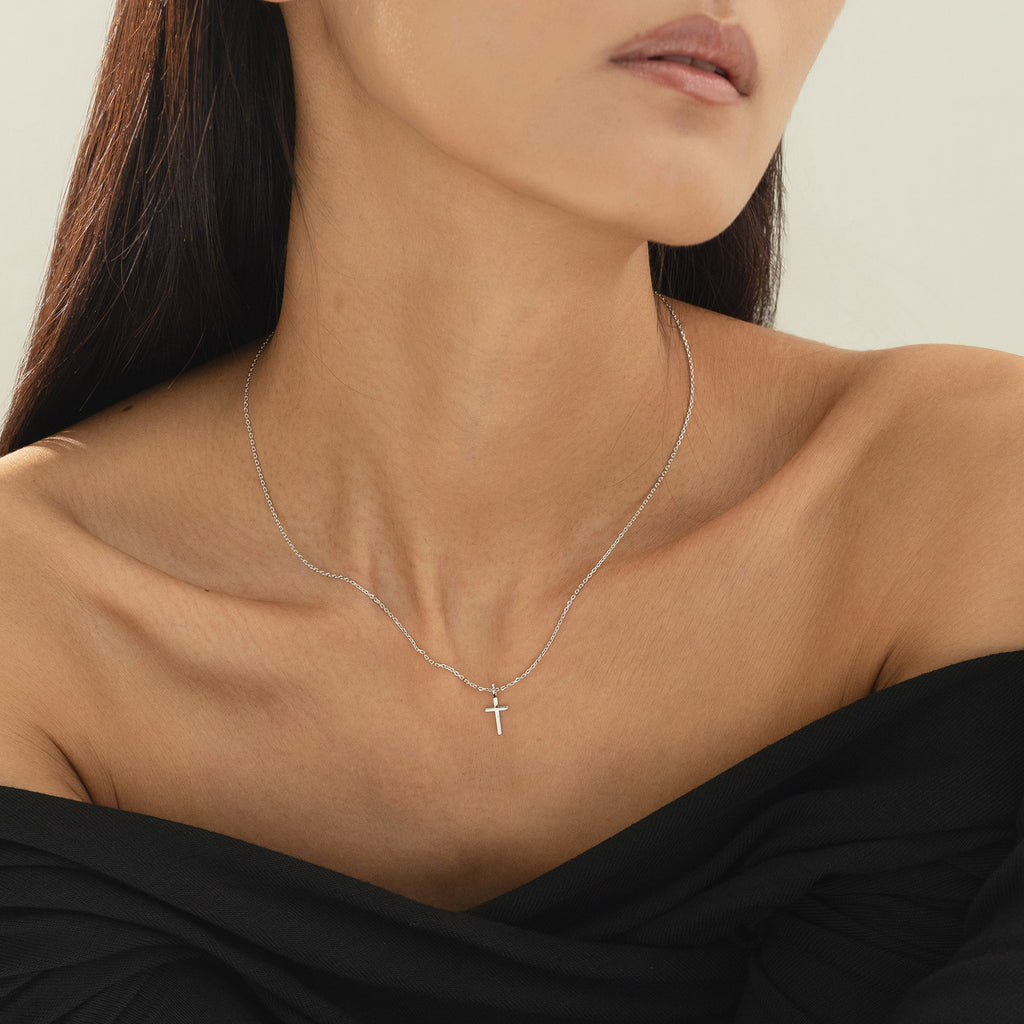 Marielle Mini Cross Necklace 14k Gold Plated Daily Wear