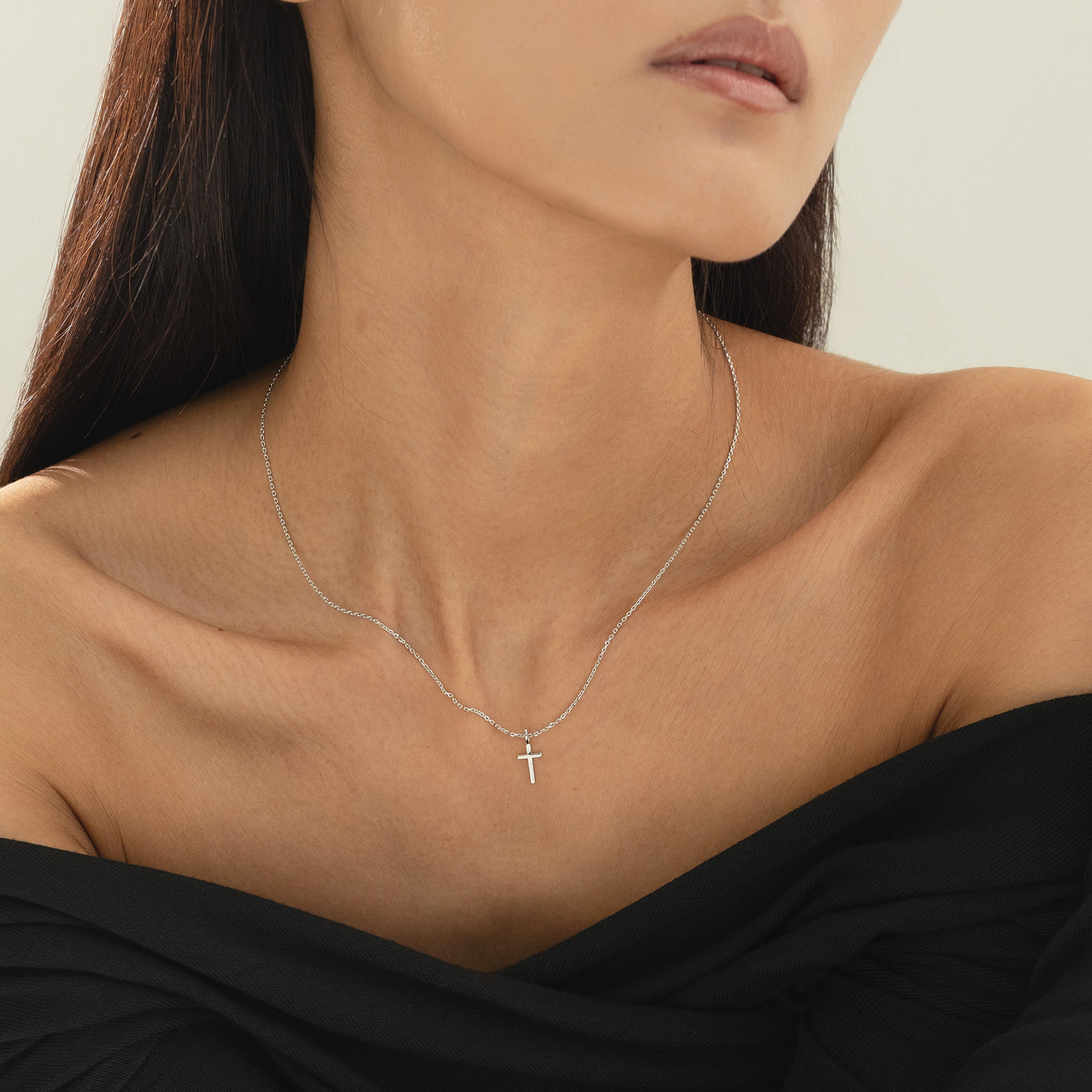 Marielle Mini Cross Necklace 14k Gold Plated Daily Wear