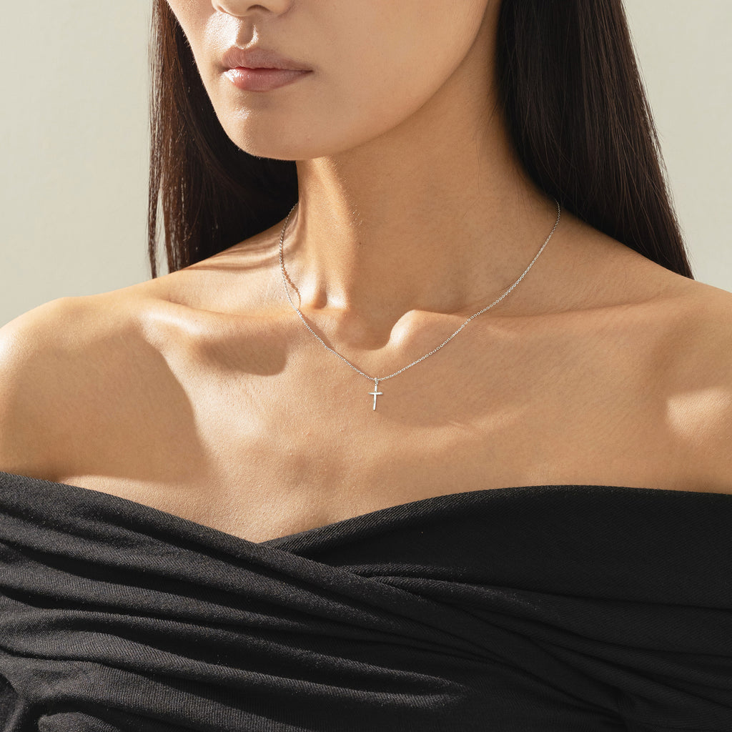 Marielle Mini Cross Necklace 14k Gold Plated Daily Wear