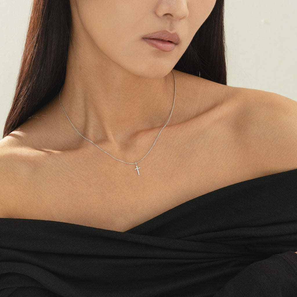 Marielle Mini Cross Necklace 14k Gold Plated Daily Wear