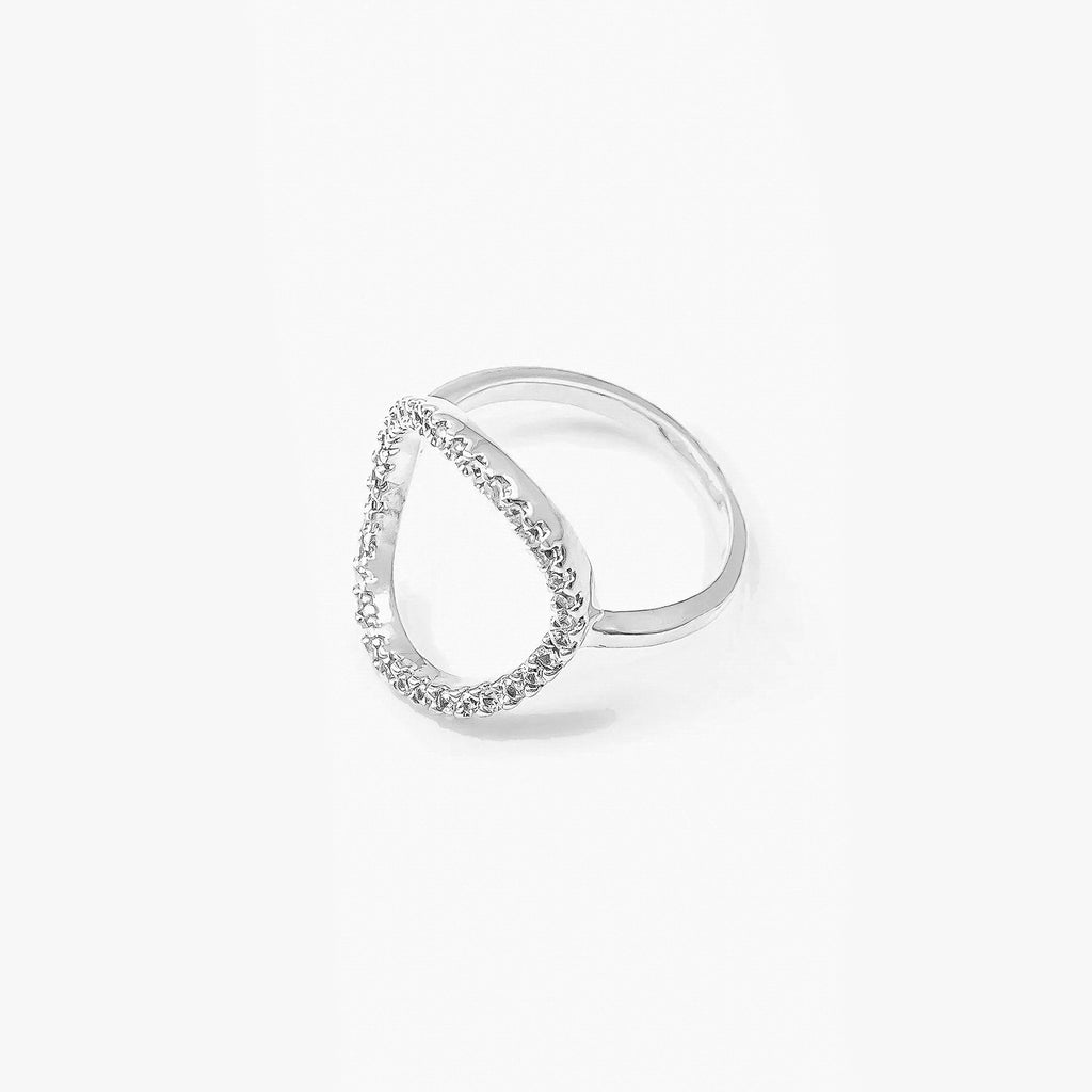 Ella Crystal Hole Statement Ring 14k Gold Plated Unique Style