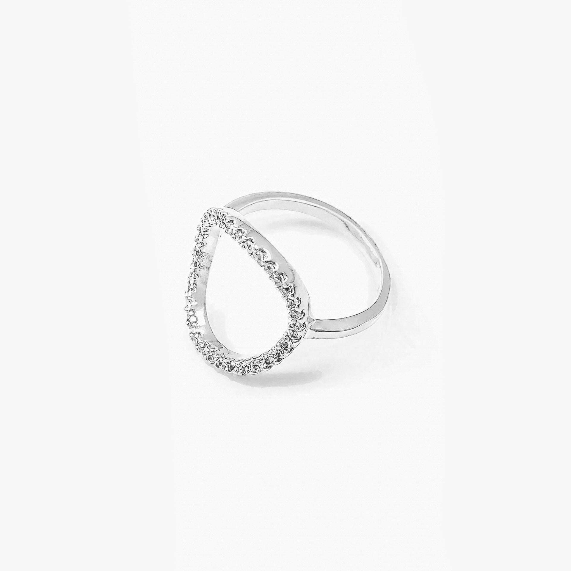 Ella Crystal Hole Statement Ring 14k Gold Plated Unique Style