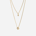 Kori Crystal Star Layered Chain Necklace 14k Gold Plated Daily Look