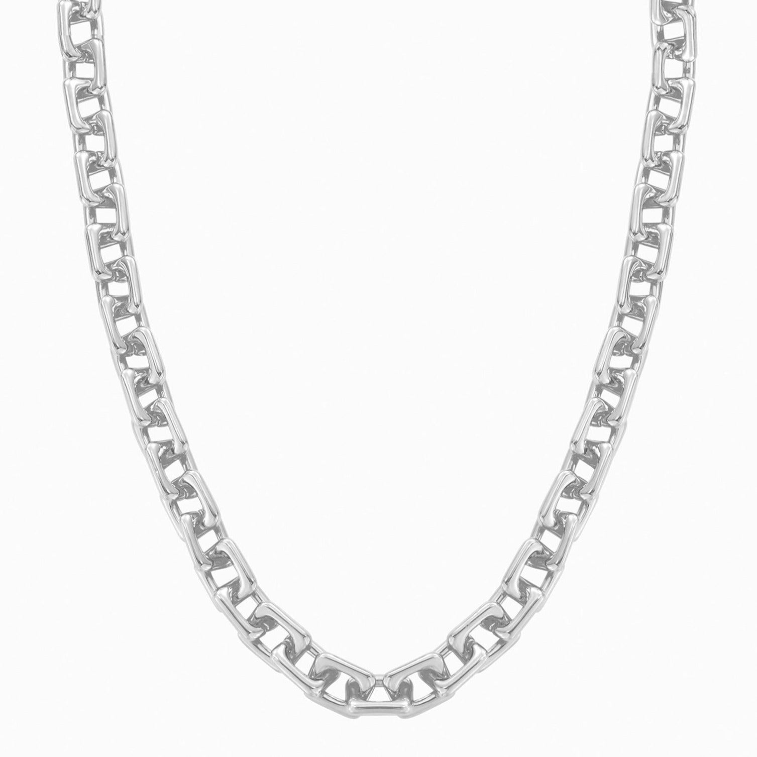 Frieze Geometric Chunky Chain Necklace 14k Gold Plated Statement Piece