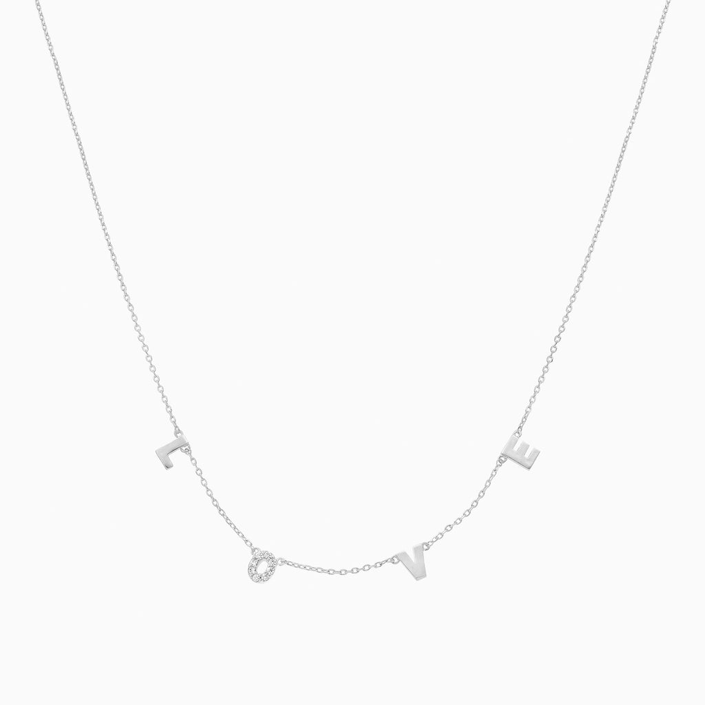 LOVE Letter Necklace 14k Gold Plated Daily Wear