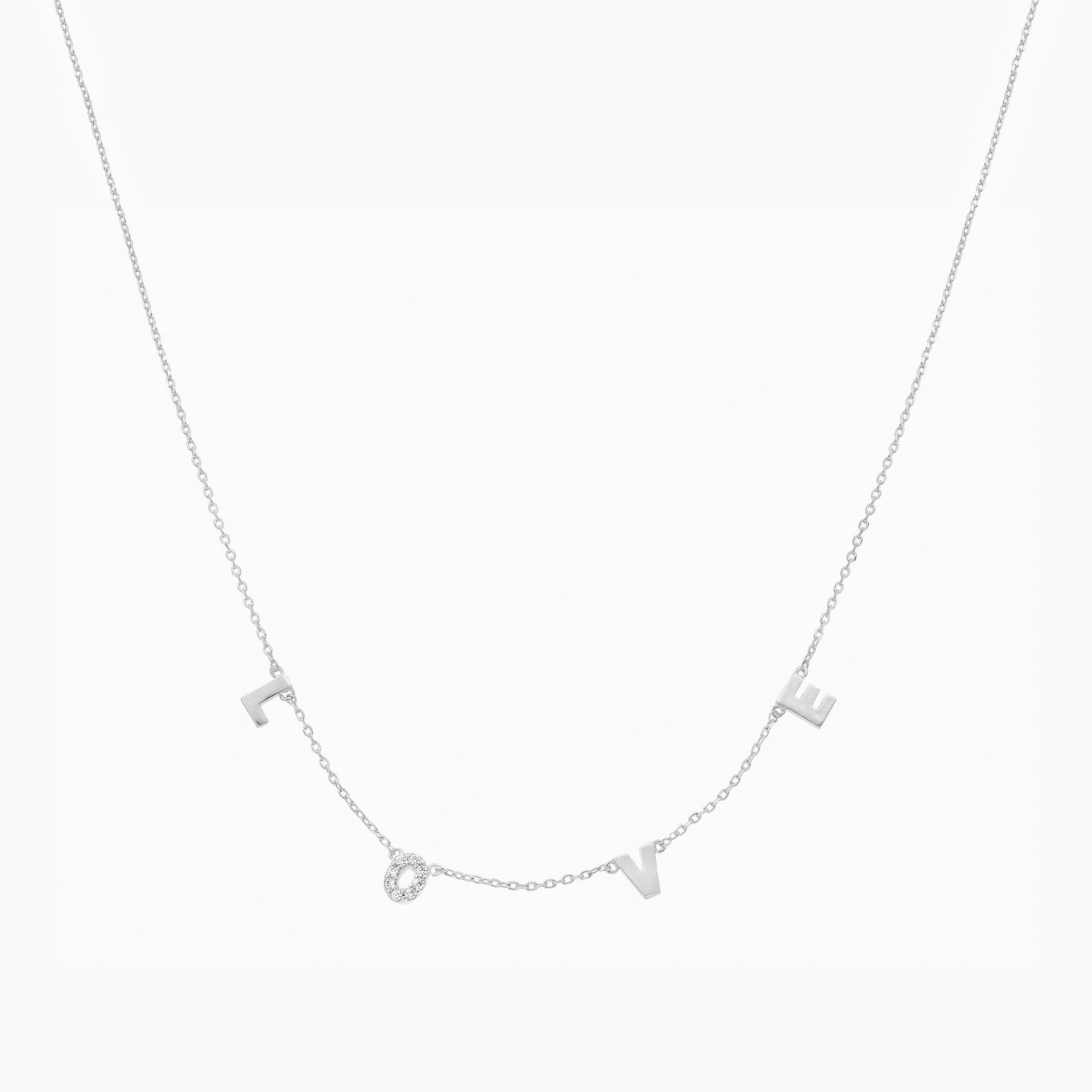 LOVE Letter Necklace 14k Gold Plated Daily Wear