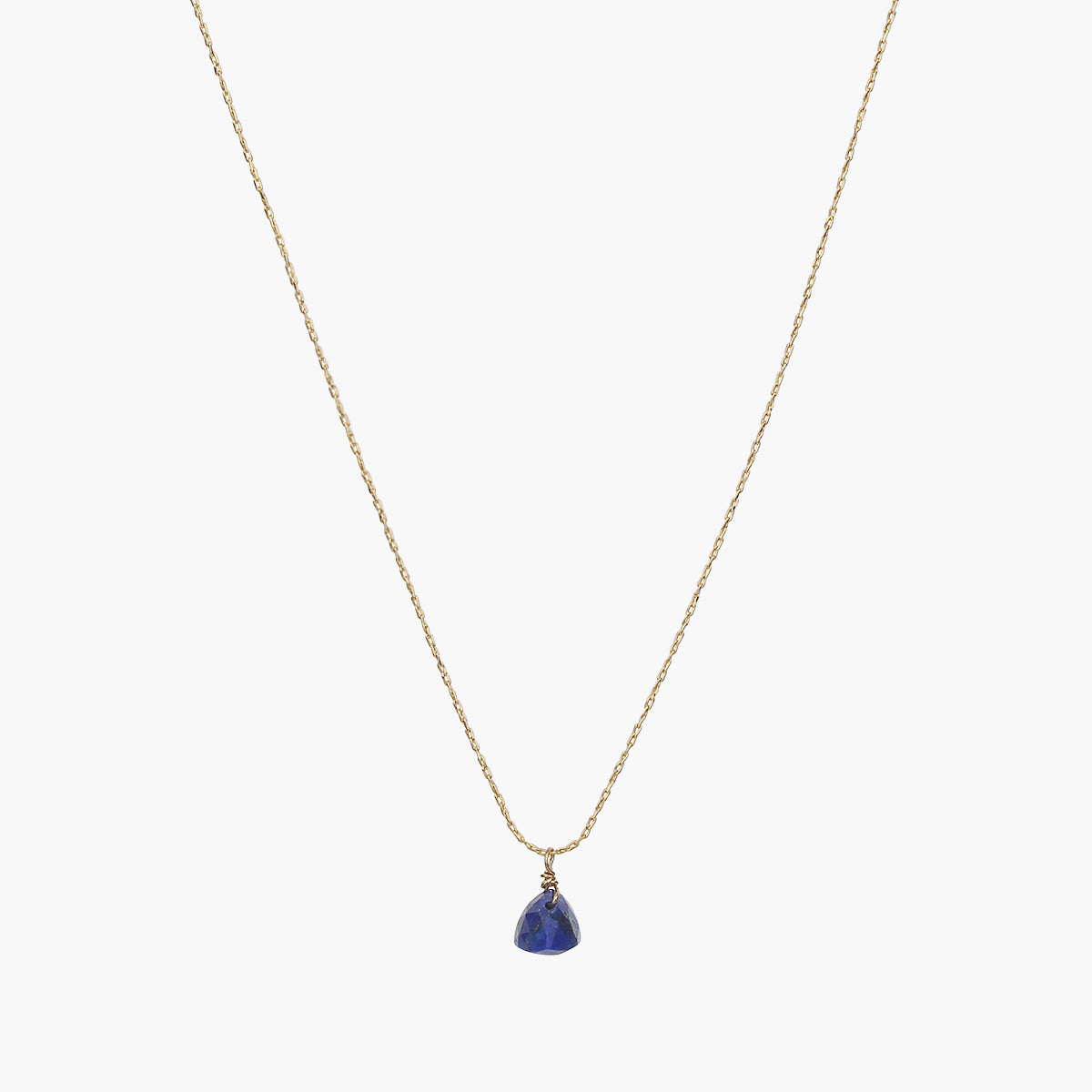 Melinda Small Natural Stone Pendant Necklace 14k Gold Plated Daily Wear
