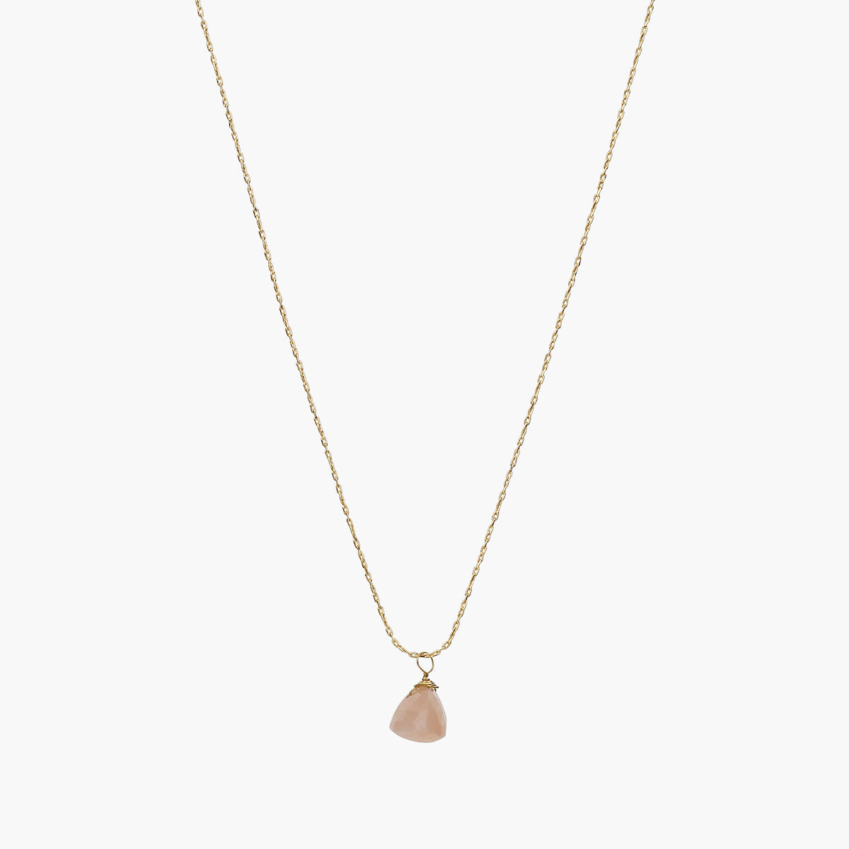 Melinda Small Natural Stone Pendant Necklace 14k Gold Plated Daily Wear