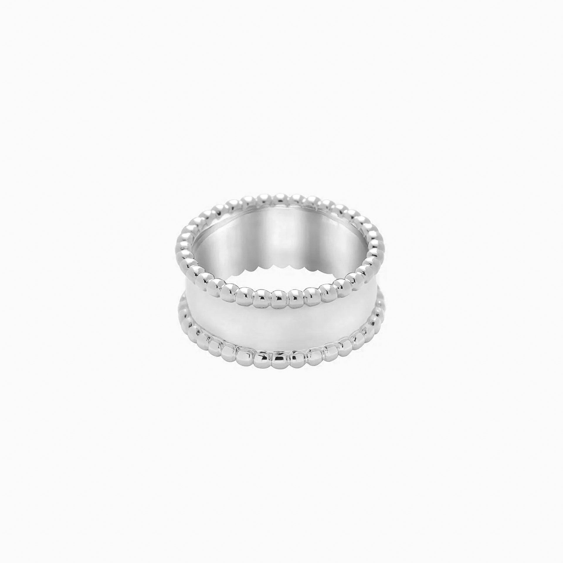 Leilani Polished Wide Band Ring 14k Gold Plated Statement Piece