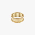 Leilani Polished Wide Band Ring 14k Gold Plated Statement Piece