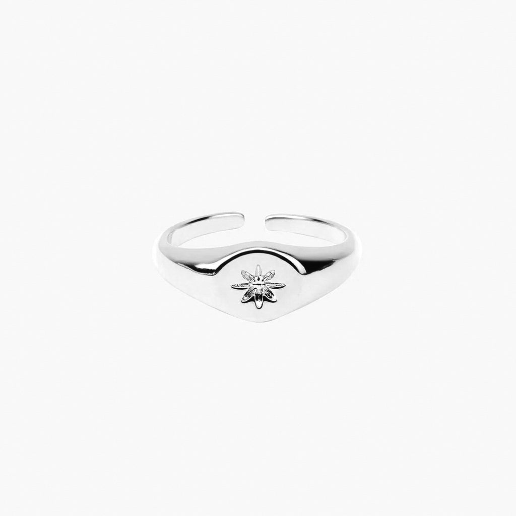 Sol Adjustable Sigma Ring 14k Gold Plated Minimal
