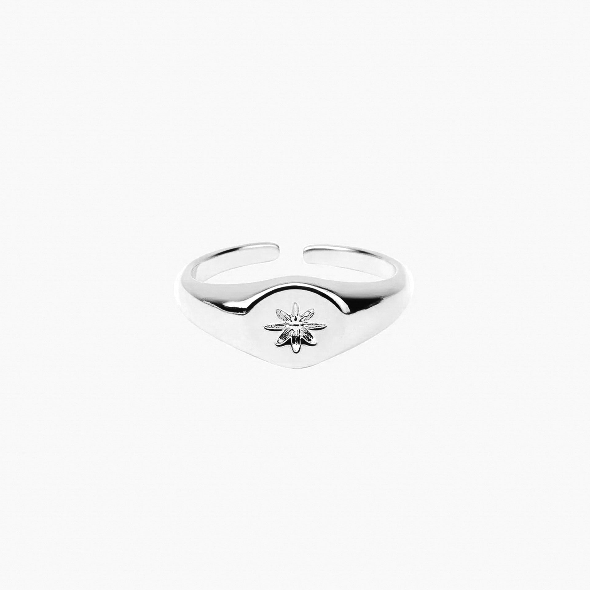 Sol Adjustable Sigma Ring 14k Gold Plated Minimal