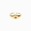 Sol Adjustable Sigma Ring 14k Gold Plated Minimal