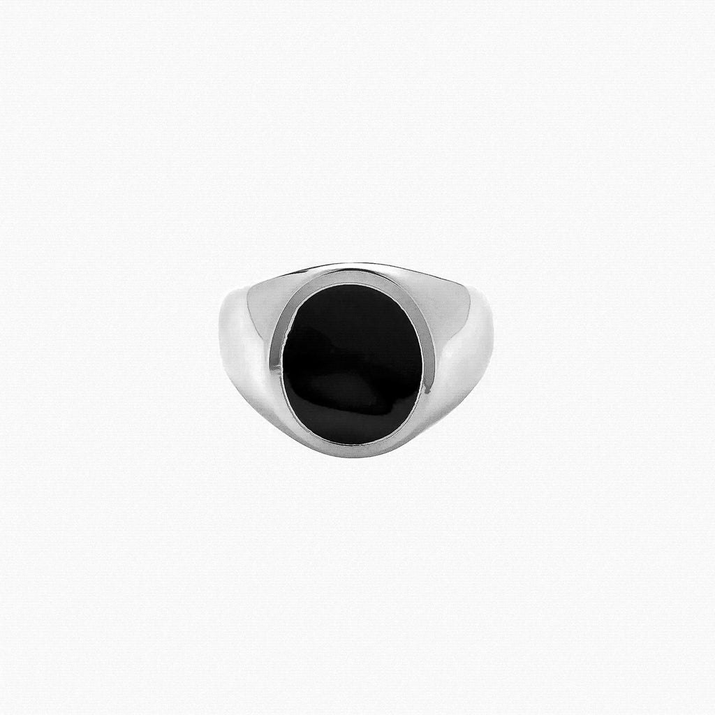 Kerry Black Stone Statement Ring 14k Gold Plated Unique Look