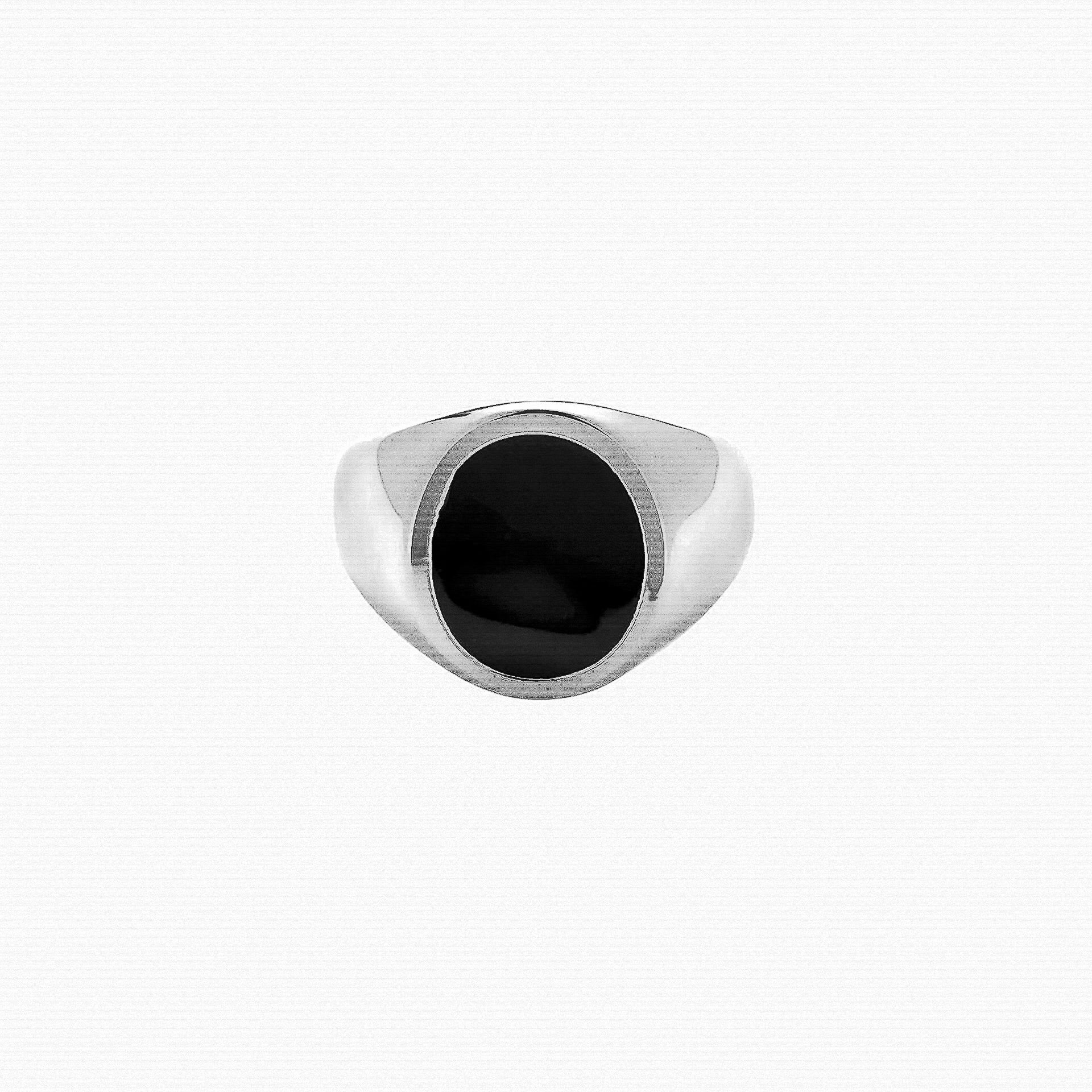 Kerry Black Stone Statement Ring 14k Gold Plated Unique Look