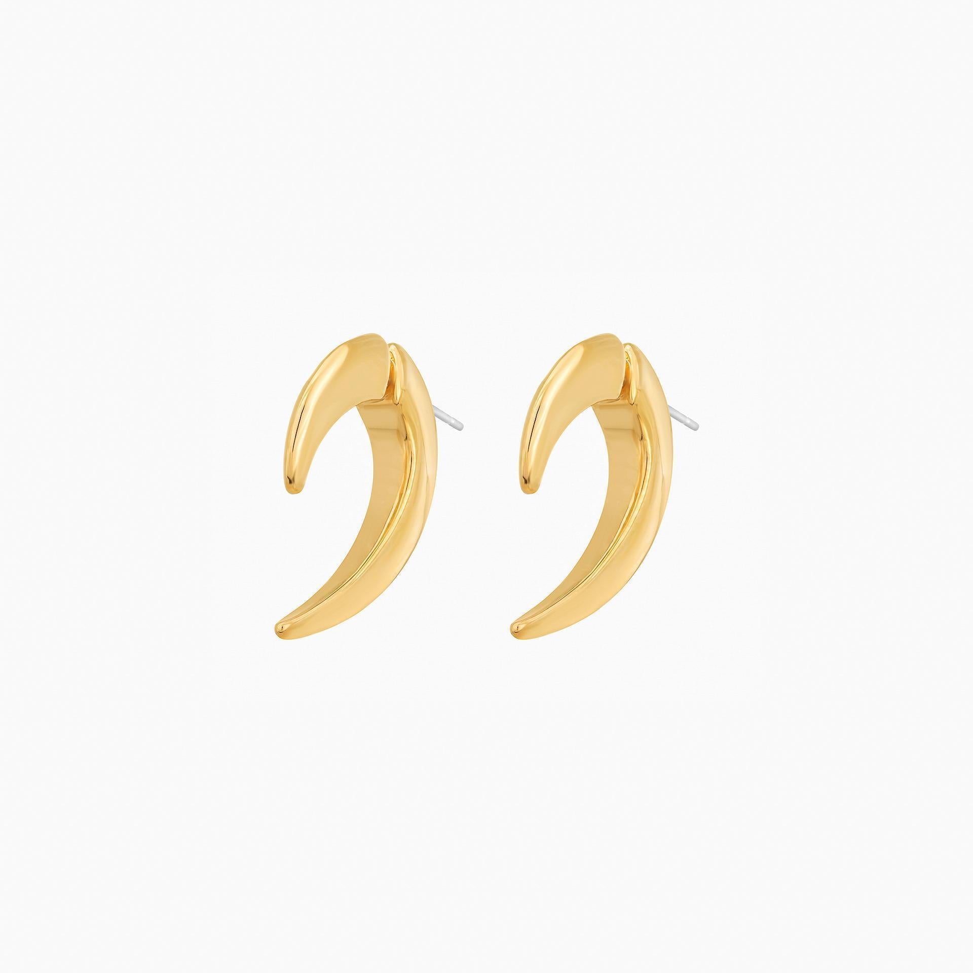 Johanna Textured Jacket Earrings 14k Gold Plated Unique